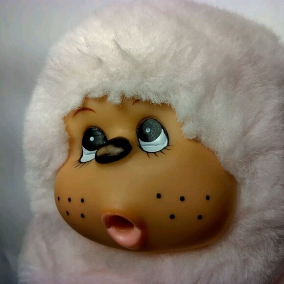 Vintage Pink Monkey Thumbsucker Stuffed Animal Plush Toy 1992 Freckles 10" - Picture 11 of 16